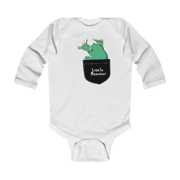 "Little Monster" Infant Long Sleeve Bodysuit - Image 3